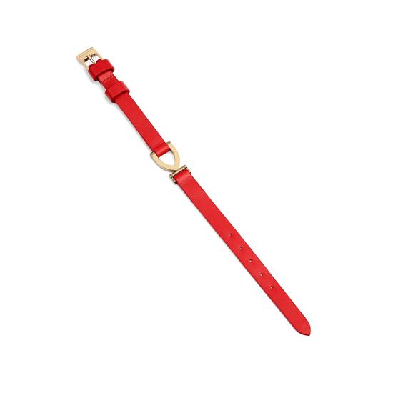 Stirrup Bracelet in Smooth Dahlia from Aspinal of London