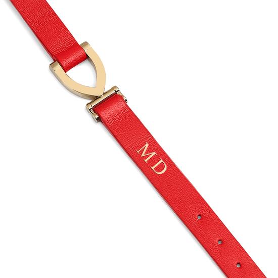 Stirrup Bracelet in Smooth Dahlia from Aspinal of London