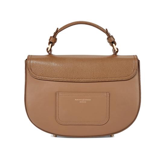 Letterbox Saddle Bag in Camel Lizard & Smooth Camel from Aspinal of London
