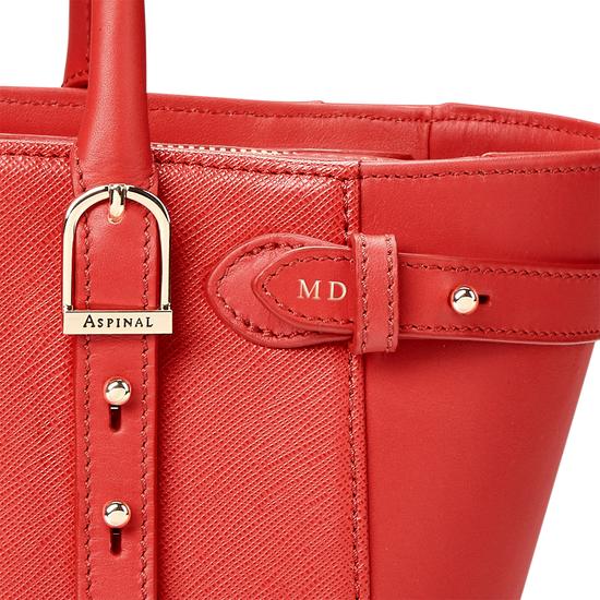 Mini Marylebone Tote in Dahlia Saffiano from Aspinal of London