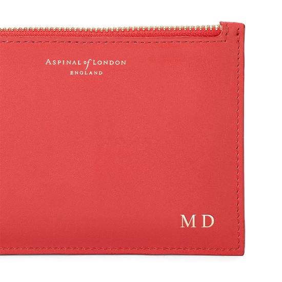 Small Essential Pouch in Smooth Dahlia from Aspinal of London