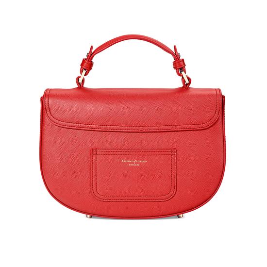 Letterbox Saddle Bag in Dahlia Saffiano from Aspinal of London