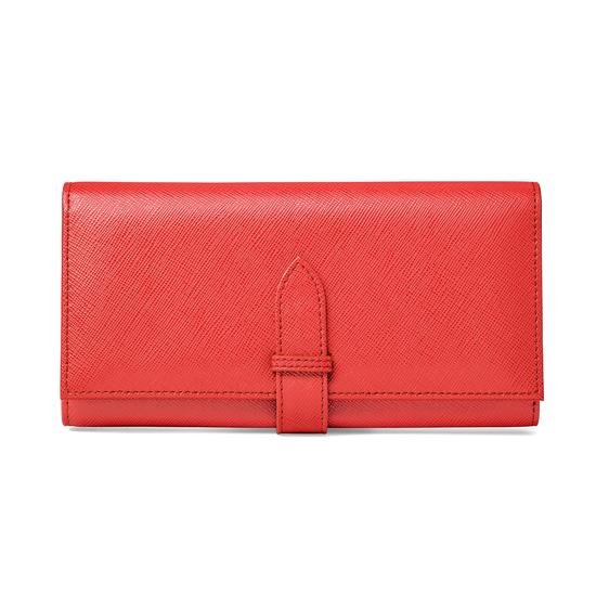 London Ladies Purse Wallet in Dahlia Saffiano from Aspinal of London