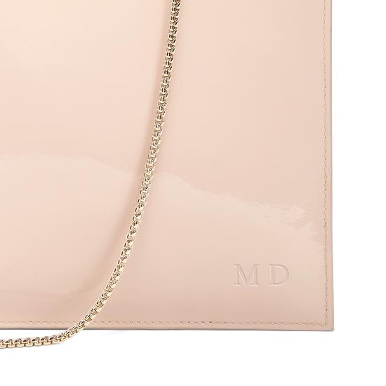 Soho Clutch in Deep Shine Nude Patent from Aspinal of London