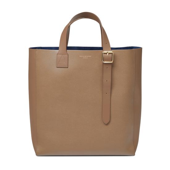The 'A' Tote in Camel Saffiano from Aspinal of London