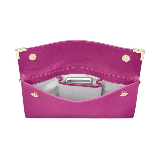 Editor's Clutch in Orchid Saffiano from Aspinal of London