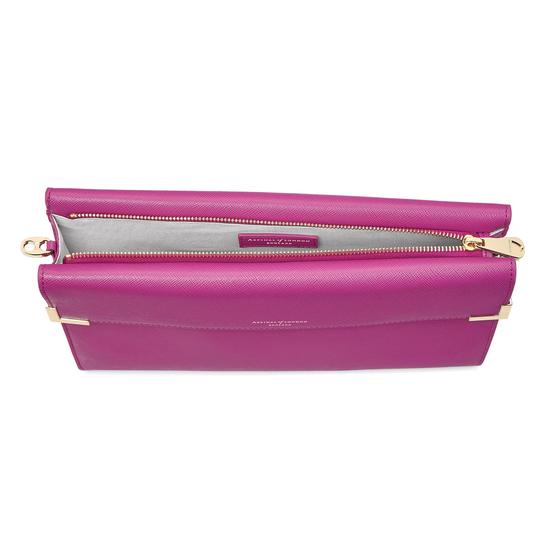 Editor's Clutch in Orchid Saffiano from Aspinal of London