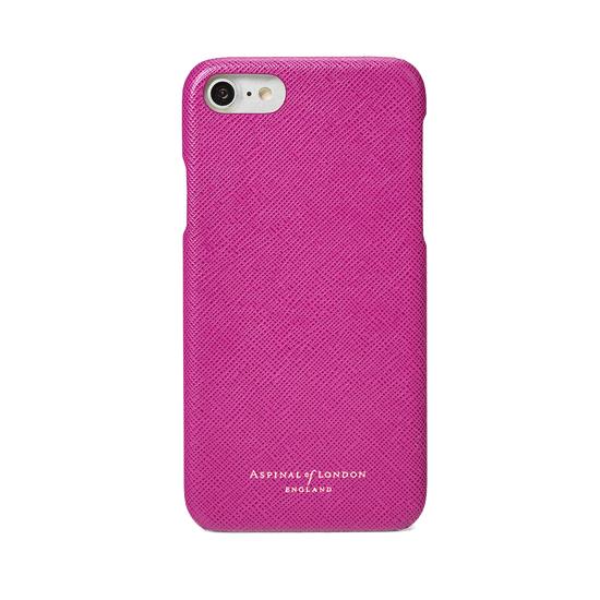 iPhone 7/8 Leather Cover in Orchid Saffiano from Aspinal of London