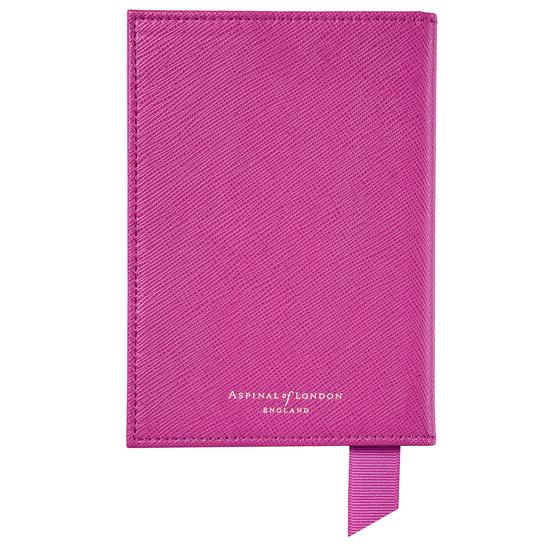 Passport Cover in Orchid Saffiano from Aspinal of London
