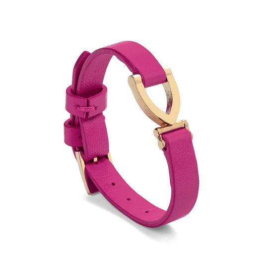 Stirrup Bracelet in Smooth Orchid from Aspinal of London