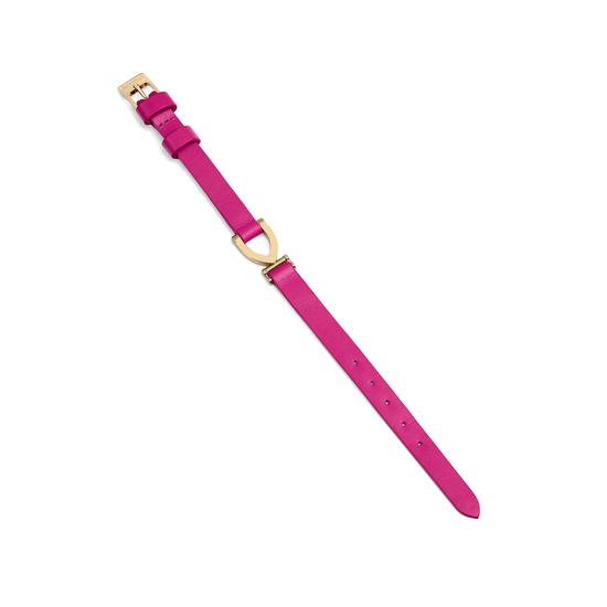 Stirrup Bracelet in Smooth Orchid from Aspinal of London