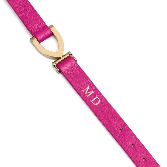 Stirrup Bracelet in Smooth Orchid from Aspinal of London