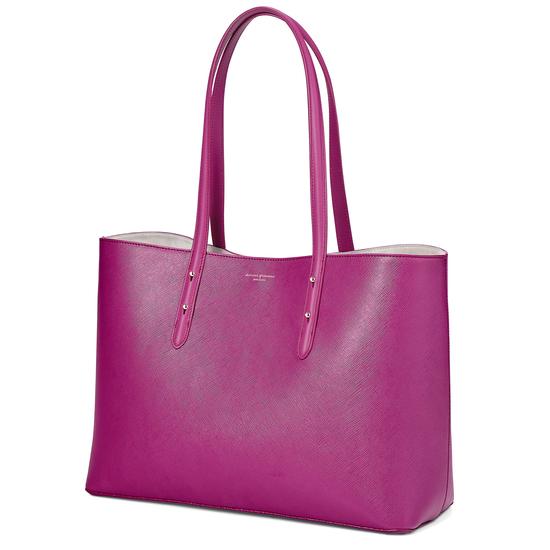 Regent Tote in Orchid Saffiano from Aspinal of London