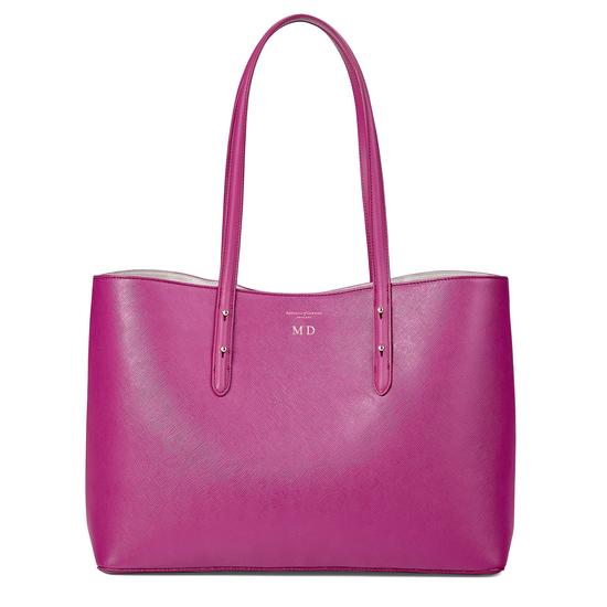Regent Tote in Orchid Saffiano from Aspinal of London