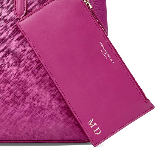 Regent Tote in Orchid Saffiano from Aspinal of London