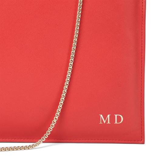 Soho Clutch in Smooth Dahlia & Dahlia Saffiano from Aspinal of London