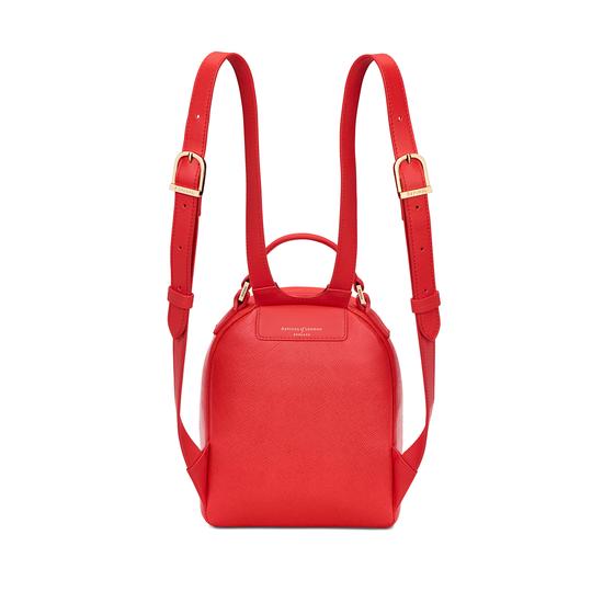 Micro Mount Street Backpack in Dahlia Saffiano from Aspinal of London