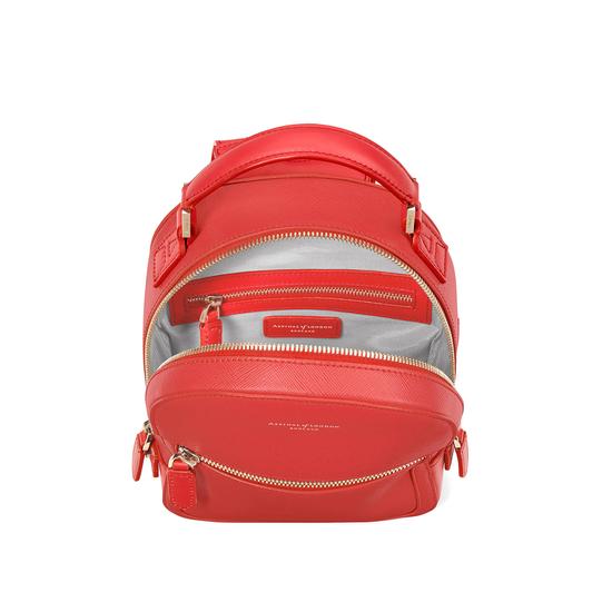 Micro Mount Street Backpack in Dahlia Saffiano from Aspinal of London