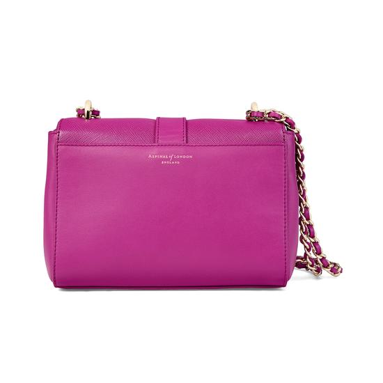 Small Lottie Bag in Orchid Saffiano from Aspinal of London