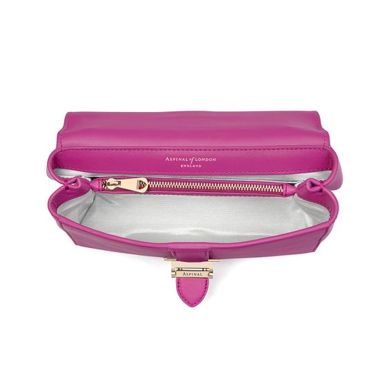 Small Lottie Bag in Orchid Saffiano from Aspinal of London