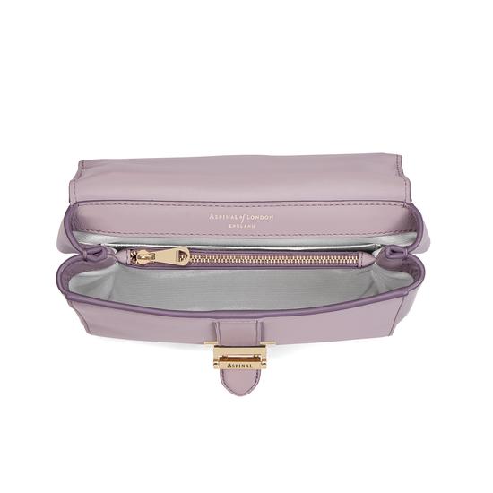 Small Lottie Bag in Deep Shine Lilac Small Croc from Aspinal of London