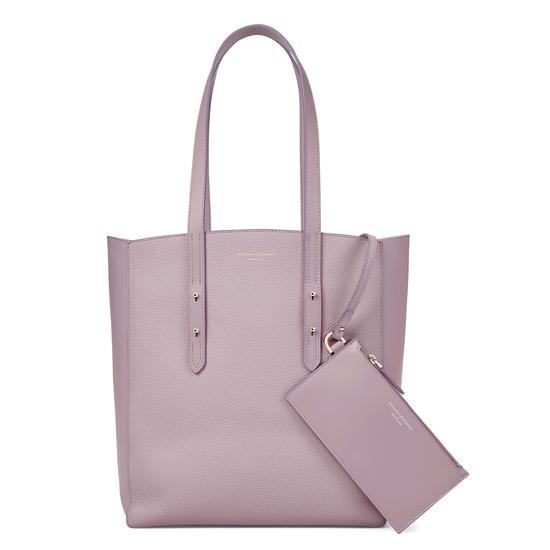 Essential Tote in Lilac Pebble from Aspinal of London