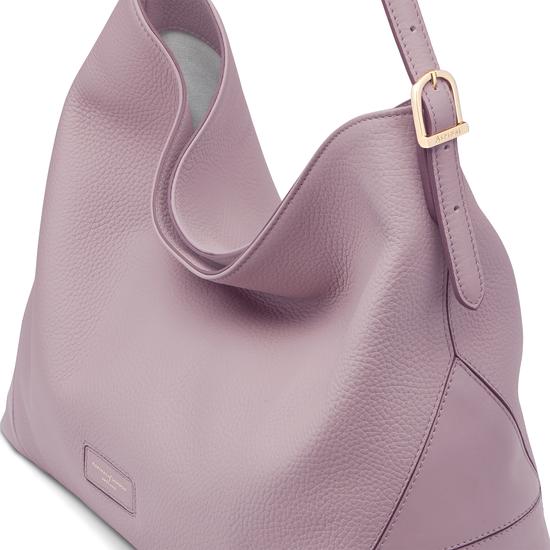 Aspinal Hobo Bag in Lilac Pebble from Aspinal of London