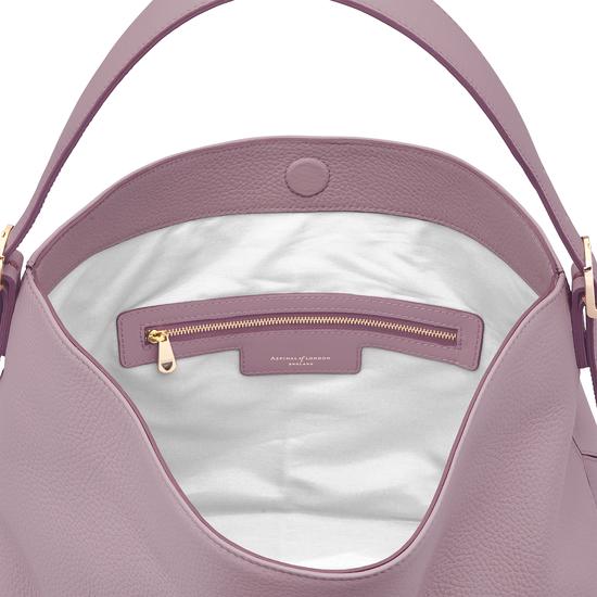 Aspinal Hobo Bag in Lilac Pebble from Aspinal of London