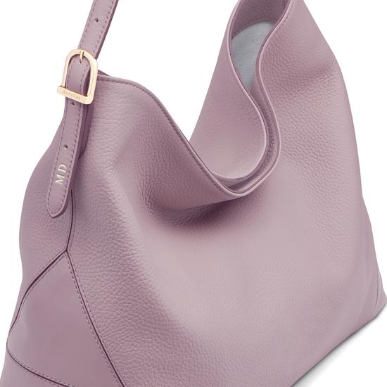 Aspinal Hobo Bag in Lilac Pebble from Aspinal of London