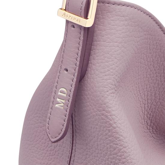 Aspinal Hobo Bag in Lilac Pebble from Aspinal of London
