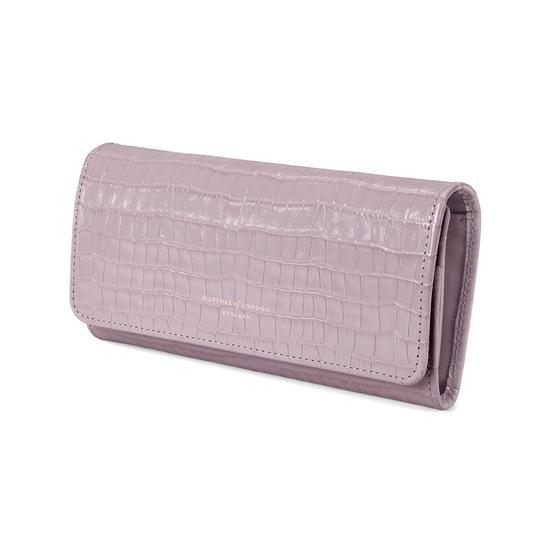 Lottie Purse in Deep Shine Lilac Small Croc from Aspinal of London
