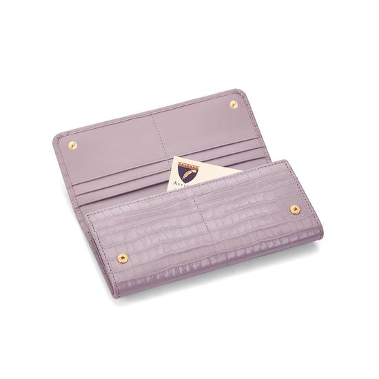 Lottie Purse in Deep Shine Lilac Small Croc from Aspinal of London