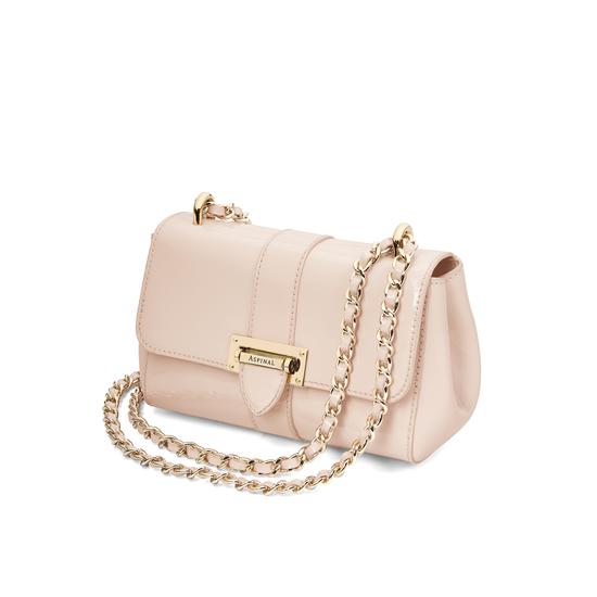 Micro Lottie Bag in Deep Shine Nude Patent from Aspinal of London