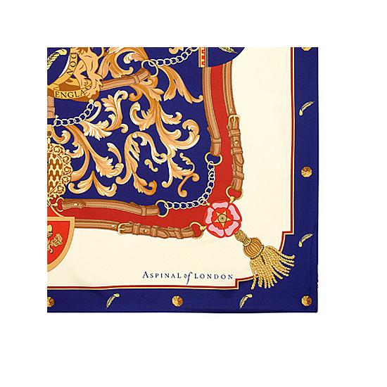 Signature Silk Twill Scarf in Blue (27.5
