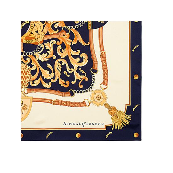 Signature Silk Twill Scarf in Navy (27.5