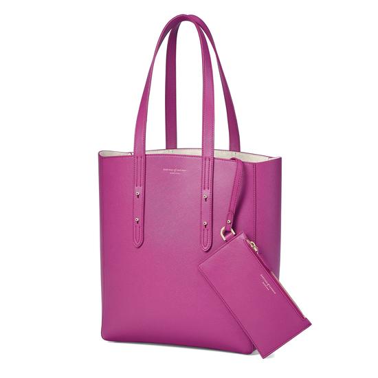 Essential Tote in Orchid Saffiano from Aspinal of London