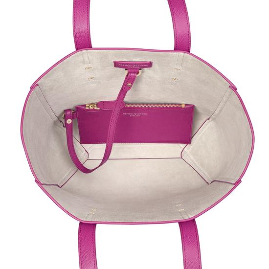 Essential Tote in Orchid Saffiano from Aspinal of London