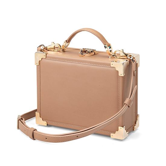 Mini Trunk Clutch in Smooth Deer from Aspinal of London
