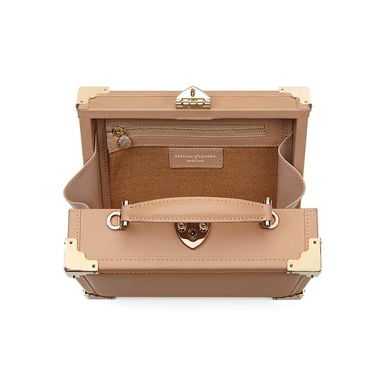Mini Trunk Clutch in Smooth Deer from Aspinal of London