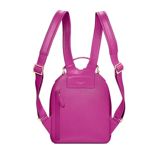 Small Mount Street Backpack in Orchid Saffiano from Aspinal of London