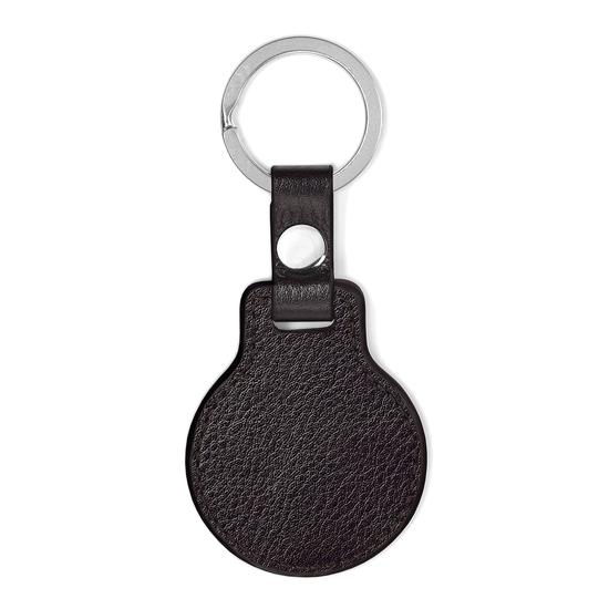 Aerodrome Leather Keyring in Dark Brown Pebble from Aspinal of London