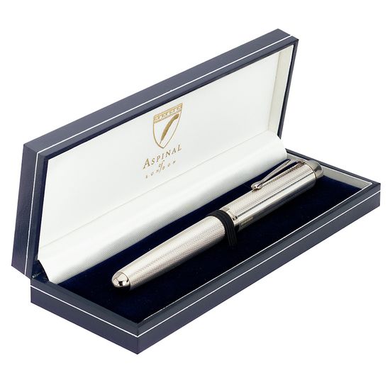Century Fountain Pen in Sterling Silver 925 from Aspinal of London