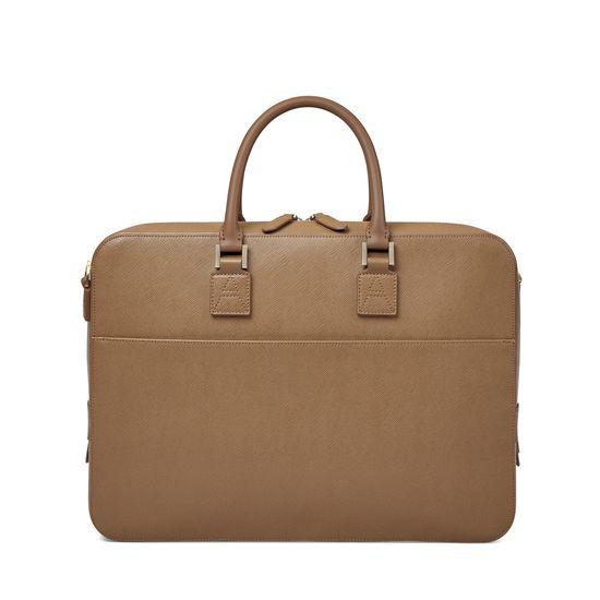 Small Mount Street Bag in Camel Saffiano from Aspinal of London