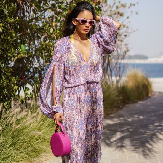Mini Hat Box Bag in Orchid Saffiano from Aspinal of London