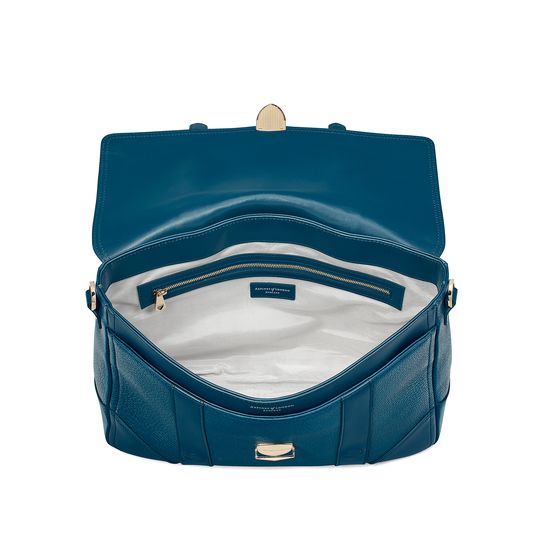 Large City Mollie Satchel in Topaz Pebble from Aspinal of London