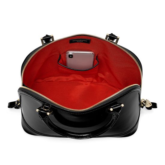 Hepburn Bag in Black Polish from Aspinal of London