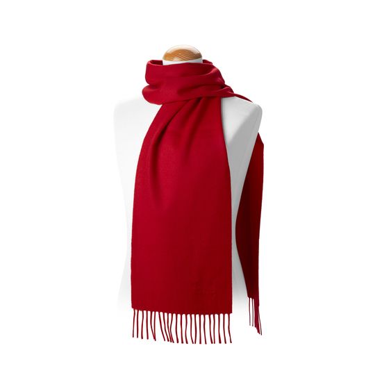 Pure Cashmere Scarf in Red from Aspinal of London