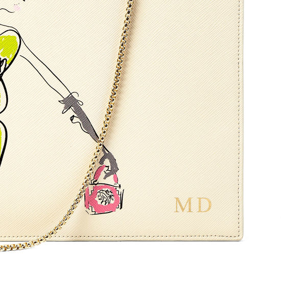 Giles x Aspinal (Soho Clutch - Girl Print) from Aspinal of London